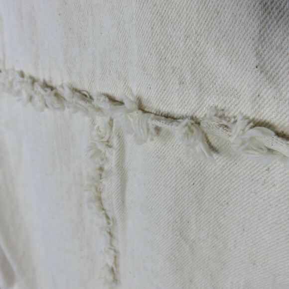 Mod Ref Frayed Hem Cream Jean Jacket - Women's Small - Picture 8 of 11